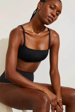 Negative Underwear Dip Crop Top In Black