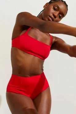 Negative Underwear New Dip Crop Top In Cherry