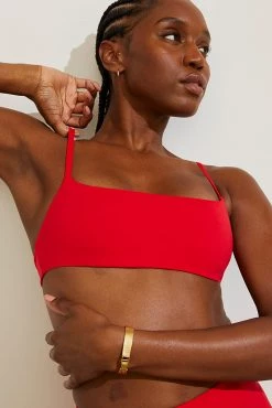 Negative Underwear New Dip Crop Top In Cherry