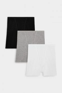 Negative Underwear Underwear Whipped Boxer In Black And In White And In Heather Grey (3 Pack)