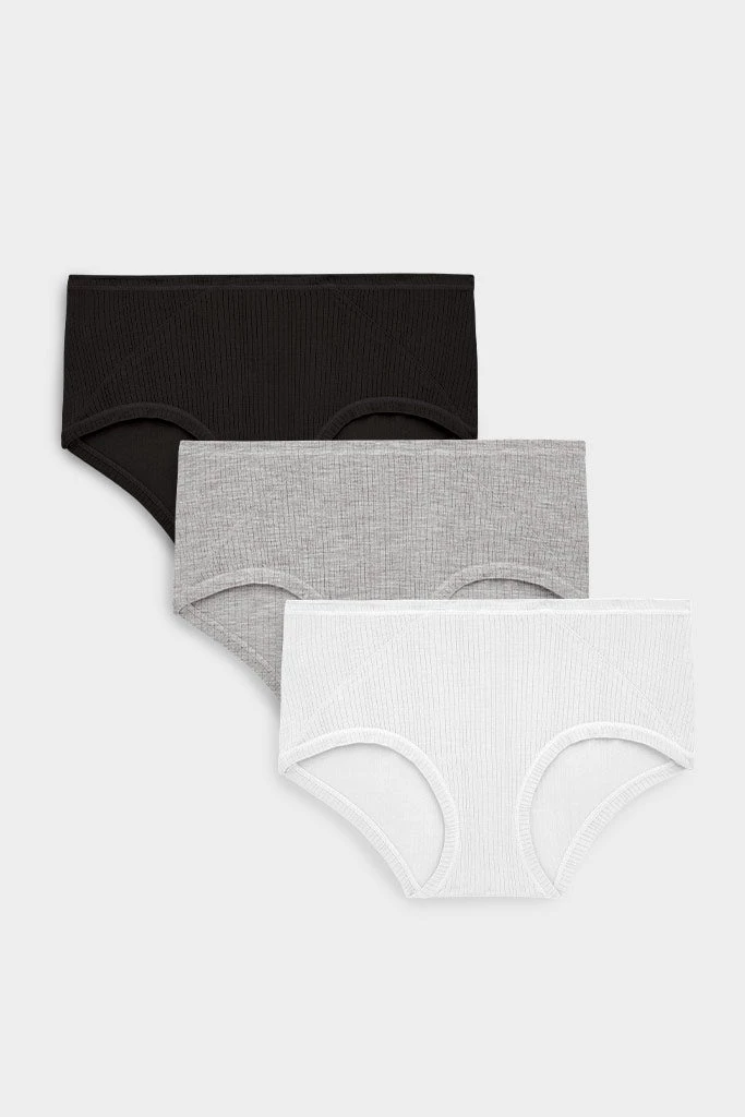 Negative Underwear Whipped Boy Short In Black And In White And In Heather Grey (3 Pack) 1 Negative Underwear Whipped Boy Short In Black And In White And In Heather Grey (3 Pack)