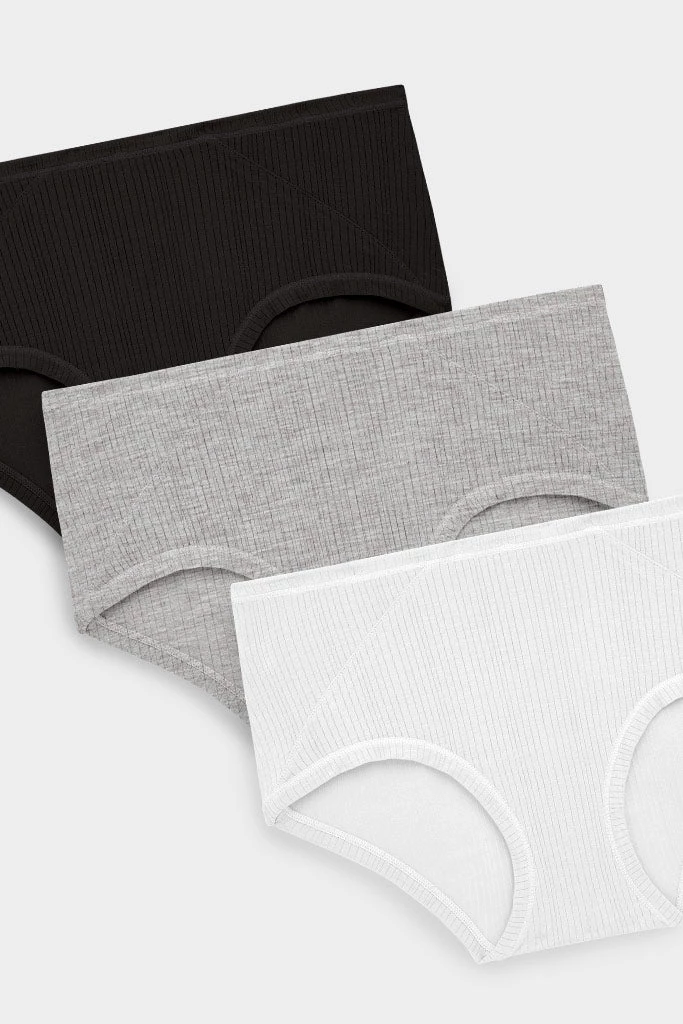 Negative Underwear Whipped Boy Short In Black And In White And In Heather Grey (3 Pack) 2 Negative Underwear Whipped Boy Short In Black And In White And In Heather Grey (3 Pack)