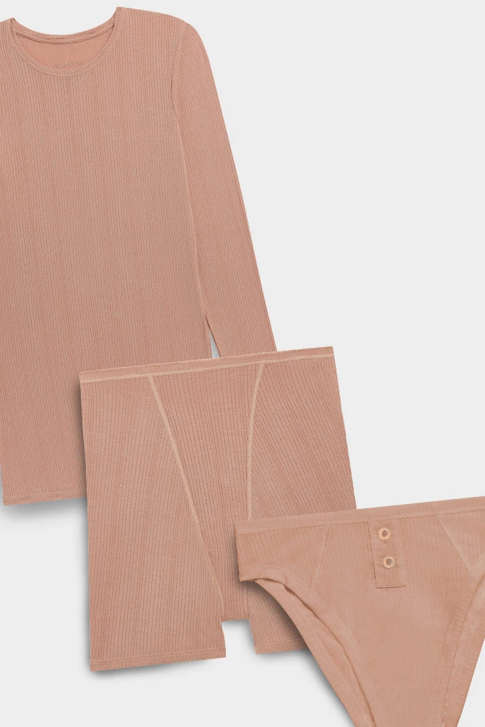 Negative Underwear Boxers/Shorts Whipped Long Sleeve + Whipped Boxer + Whipped French Cut Brief In Buff (Pack) 2 Negative Underwear Boxers/Shorts Whipped Long Sleeve + Whipped Boxer + Whipped French Cut Brief In Buff (Pack)