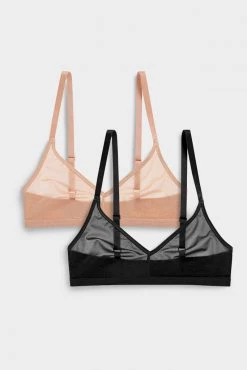 Negative Underwear Bras Sieve Non-Wire Bra In Black And In Buff (2 Pack)