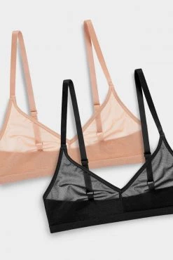 Negative Underwear Bras Sieve Non-Wire Bra In Black And In Buff (2 Pack)