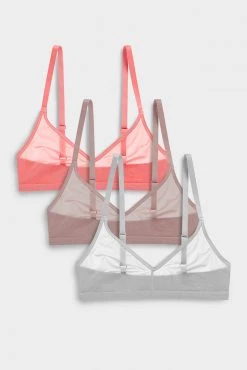 Negative Underwear Sieve Non-Wire Bra In Coral And In Haze And In Moon (3 Pack)