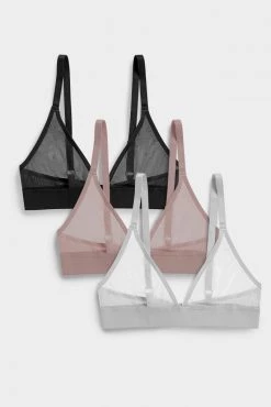 Negative Underwear Sieve Triangle Bra In Black And In Haze And In Moon (3 Pack) Bras