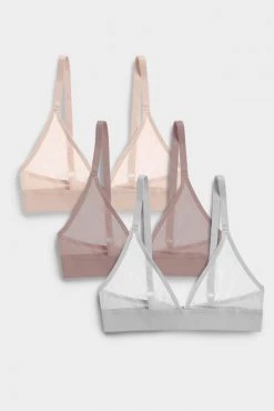 Negative Underwear Sieve Triangle Bra In Peach And In Haze And In Moon (3 Pack) Bras