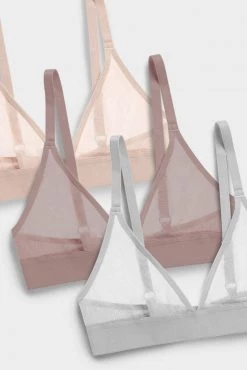 Negative Underwear Sieve Triangle Bra In Peach And In Haze And In Moon (3 Pack) Bras