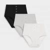 Negative Underwear Underwear Whipped High Rise In Black And In White And In Moon (3 Pack)