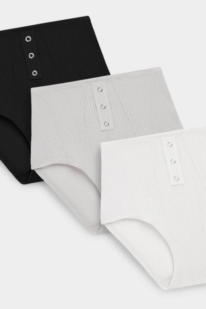 Negative Underwear Underwear Whipped High Rise In Black And In White And In Moon (3 Pack) 2 Negative Underwear Underwear Whipped High Rise In Black And In White And In Moon (3 Pack)