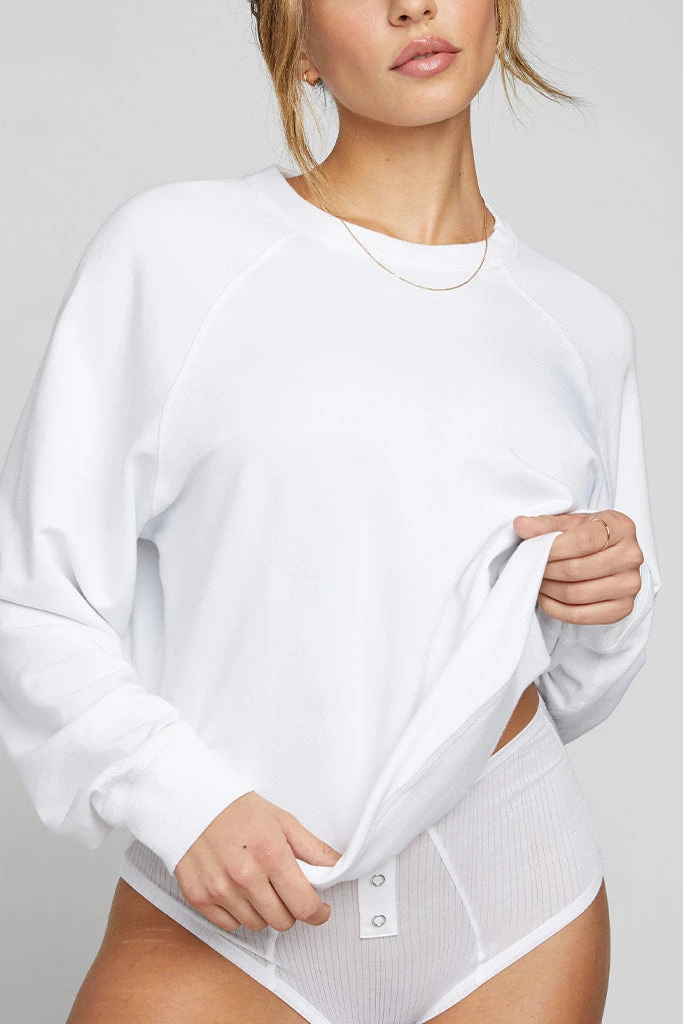 Negative Underwear Lounge Club Crew In White 1 Negative Underwear Lounge Club Crew In White