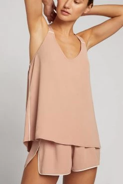 Negative Underwear Supreme Sleep Tank + Short In Buff + Off White (Pack) 8 Negative Underwear Supreme Sleep Tank + Short In Buff + Off White (Pack)