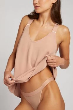 Negative Underwear Supreme Tank In Buff + Off White 6 Negative Underwear Supreme Tank In Buff + Off White