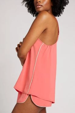 Negative Underwear Supreme Tank In Coral + Peach Lounge