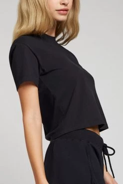 Negative Underwear Uniform Crop Tee In Black