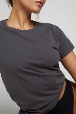 Negative Underwear Uniform Crew Tee In Washed Black Lounge