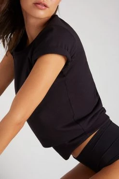 Negative Underwear Uniform Crew Tee In Black Lounge