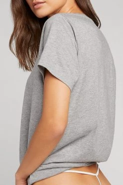 Negative Underwear Uniform Crew Tee In Heather Grey Lounge