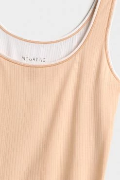 Negative Underwear Whipped A-Top In Peach Colorblock (Employee Sale)