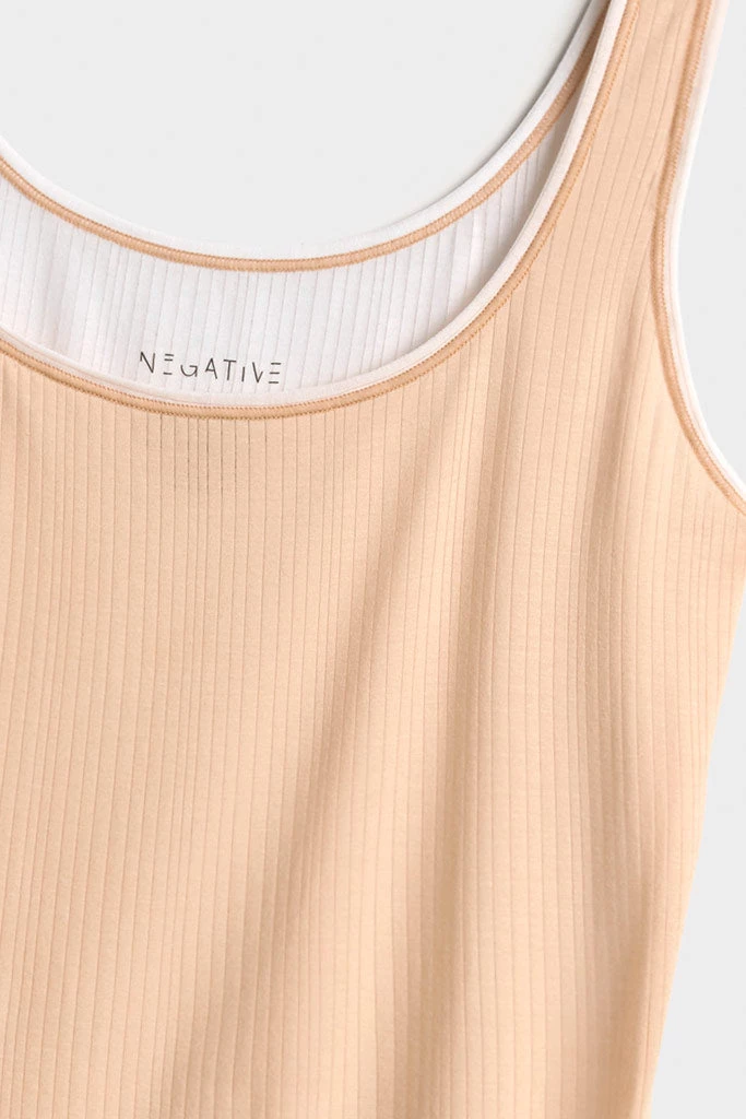 Negative Underwear Whipped A-Top In Peach Colorblock (Employee Sale) 1 Negative Underwear Whipped A-Top In Peach Colorblock (Employee Sale)