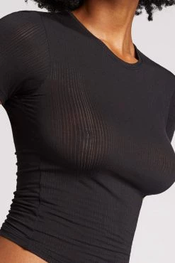 Negative Underwear Whipped Baby Tee In Black Lounge