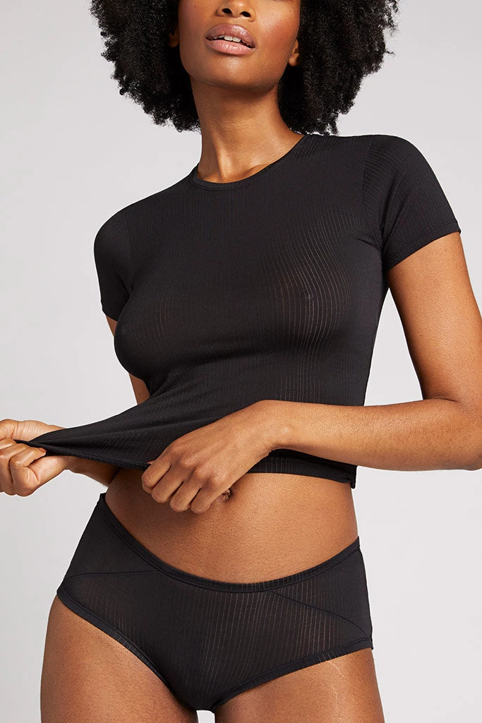 Negative Underwear Whipped Baby Tee In Black And In White And In Heather Grey (3 Pack) 3 Negative Underwear Whipped Baby Tee In Black And In White And In Heather Grey (3 Pack)