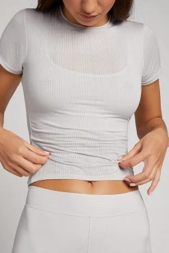 Negative Underwear Whipped Baby Tee In Moon Lounge