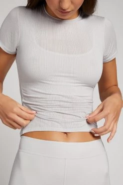 Negative Underwear Whipped Baby Tee + Boy Short + High Rise In Moon (Pack)