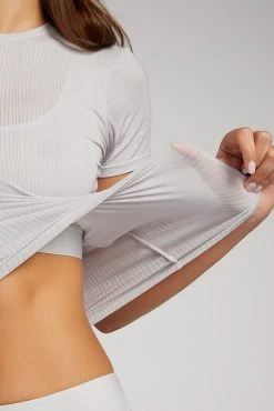 Negative Underwear Whipped Baby Tee In Moon Lounge