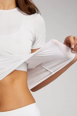 Negative Underwear Whipped Baby Tee In White 6 Negative Underwear Whipped Baby Tee In White