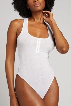 Negative Underwear Whipped Bodysuit In White