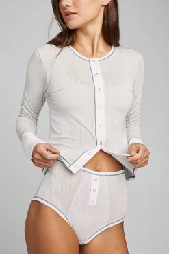 Negative Underwear Whipped Cardi In Moon Colorblock