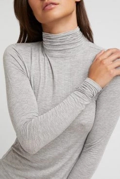 Negative Underwear Whipped Turtleneck In Heather Grey