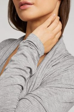 Negative Underwear Whipped Wrap In Heather Grey Lounge