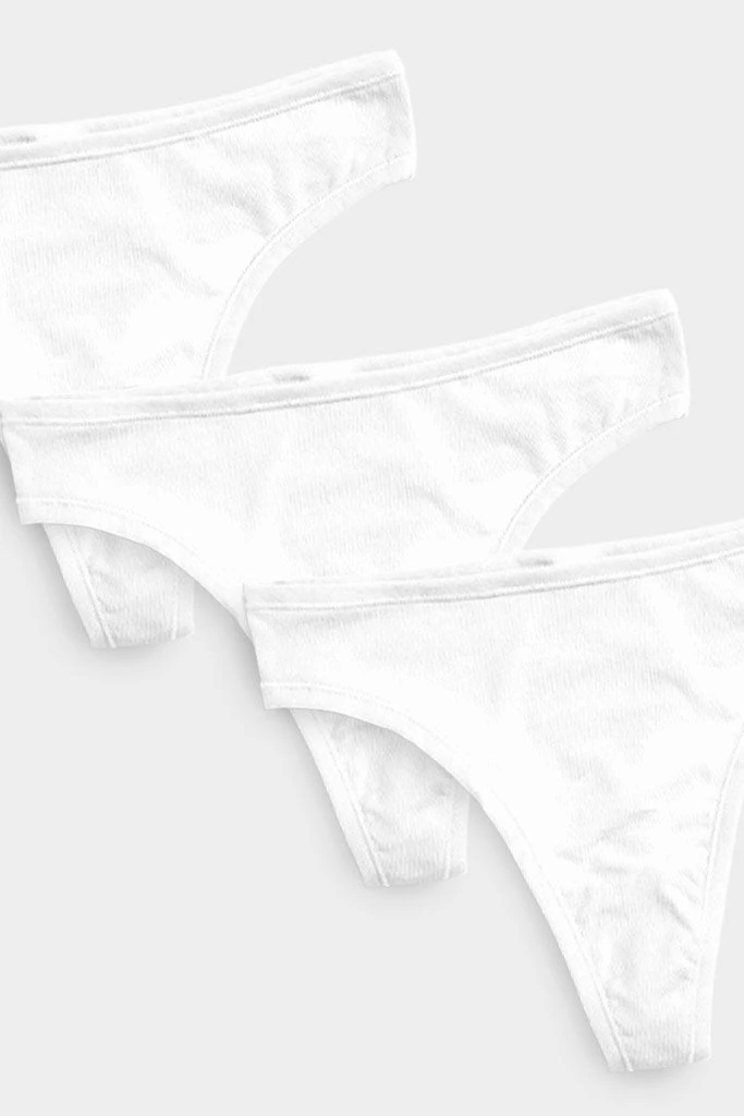 Negative Underwear Underwear Cotton Thong In White (Pack) 5 Negative Underwear Underwear Cotton Thong In White (Pack)