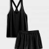 Negative Underwear Supreme Sleep Tank + Short In Black (Pack) Lounge