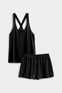 Negative Underwear Supreme Sleep Tank + Short In Black (Pack) Lounge