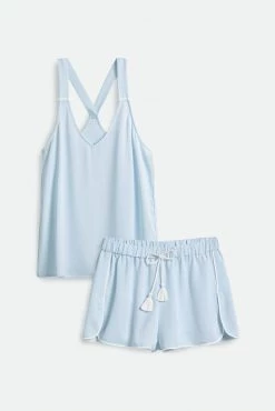 Negative Underwear Supreme Sleep Tank + Short In Glacier (Pack)