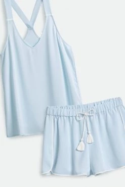 Negative Underwear Supreme Sleep Tank + Short In Glacier (Pack)