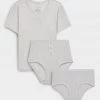Negative Underwear Whipped Baby Tee + Boy Short + High Rise In Moon (Pack)
