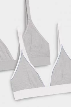 Negative Underwear Bras Whipped Triangle Bra In Moon And In Moon Colorblock (2 Pack)