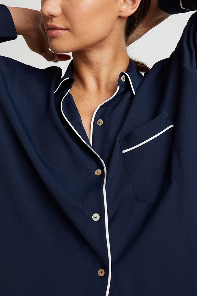 Negative Underwear Supreme Shirt In Navy + White 3 Negative Underwear Supreme Shirt In Navy + White