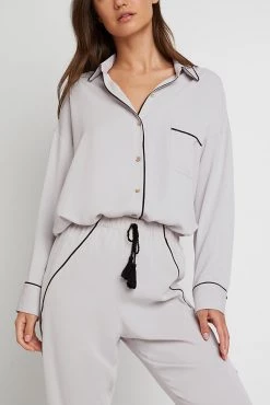 Negative Underwear Lounge Supreme Jogger Pant In Moon + Black 7 Negative Underwear Lounge Supreme Jogger Pant In Moon + Black