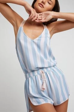 Negative Underwear Best Sellers Supreme Tank In Glacier Stripe