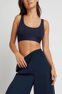 Negative Underwear Lounge Supreme Track Pant In Navy + White 6 Negative Underwear Lounge Supreme Track Pant In Navy + White