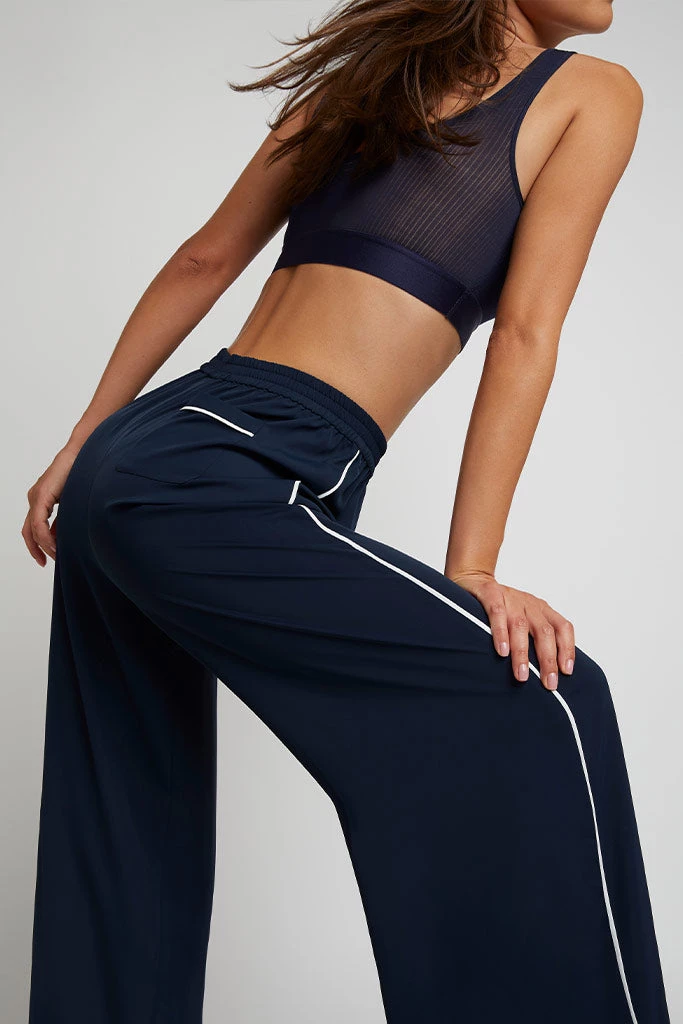 Negative Underwear Lounge Supreme Track Pant In Navy + White 1 Negative Underwear Lounge Supreme Track Pant In Navy + White