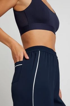 Negative Underwear Lounge Supreme Track Pant In Navy + White